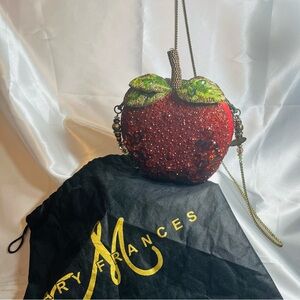 Mary Frances Sparkling Red Apple Clutch